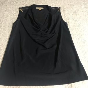 MICHAEL MICHAEL KORS dark navy sleeveless blouse